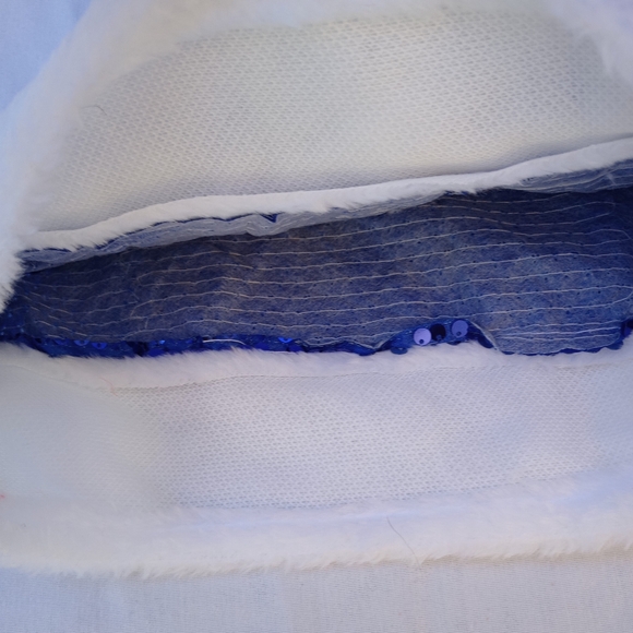 Blue Sequin Santa Hat Christmas Holiday Festive Gift Party Yuletide Cheer Fun - Picture 5 of 8